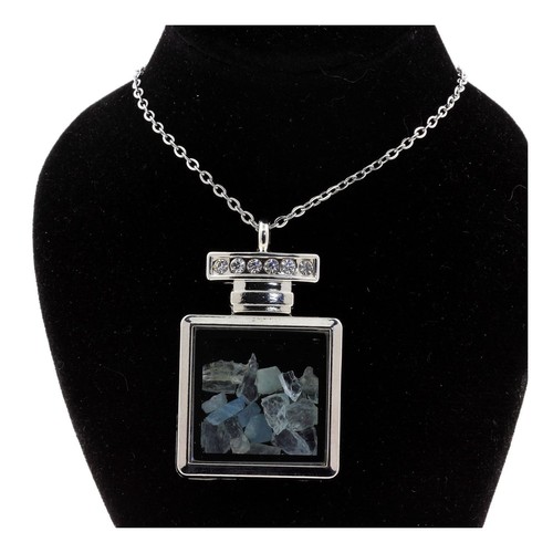 Collier aigue marine brut - collier, aigue-marine
