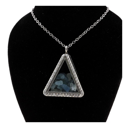 Collier aigue marine brut - aigue-marine,