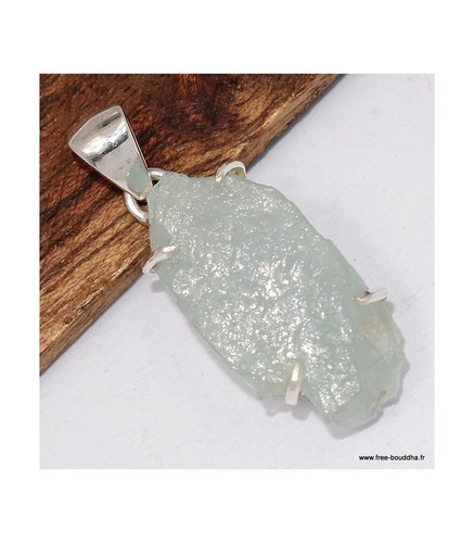 Pendentif aigue marine brute - pendentif,