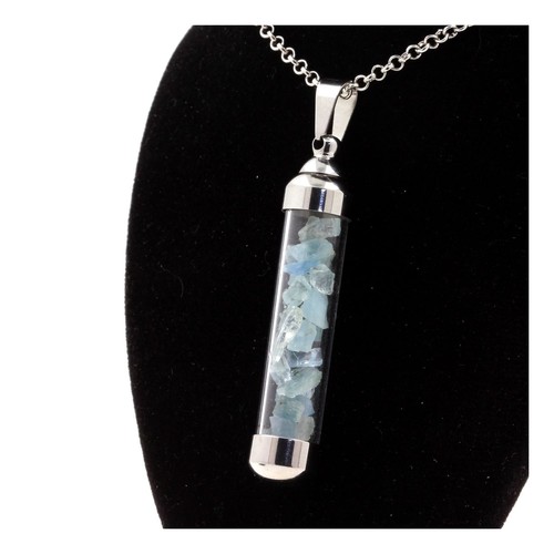 Collier aigue marine brut - collier,